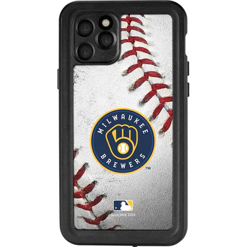 MLB Milwaukee Brewers Game Ball iPhone 11 Pro Waterproof Case