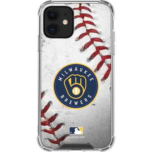 MLB Milwaukee Brewers Game Ball iPhone 12 Mini Clear Case