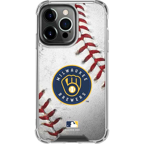 MLB Milwaukee Brewers Game Ball iPhone 13 Pro Clear Case