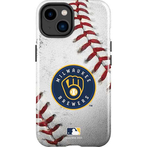 MLB Milwaukee Brewers Game Ball iPhone 15 Plus Impact Case
