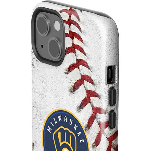 MLB Milwaukee Brewers Game Ball iPhone 15 Plus Impact Case