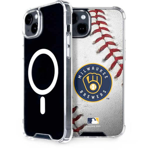 MLB Milwaukee Brewers Game Ball iPhone 15 Plus MagSafe Case