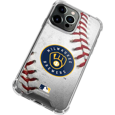 MLB Milwaukee Brewers Game Ball iPhone 14 Pro Clear Case