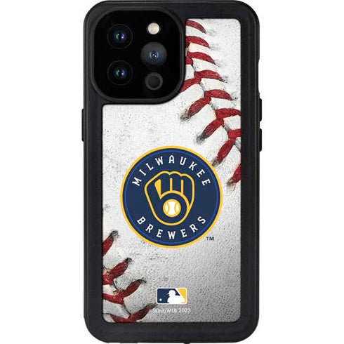 MLB Milwaukee Brewers Game Ball iPhone 14 Pro Max Waterproof Case
