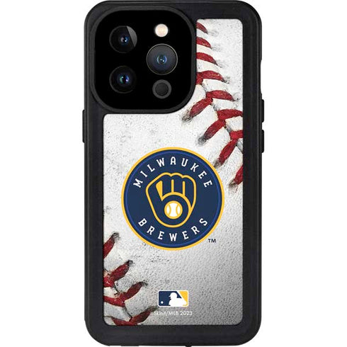 MLB Milwaukee Brewers Game Ball iPhone 14 Pro Waterproof Case