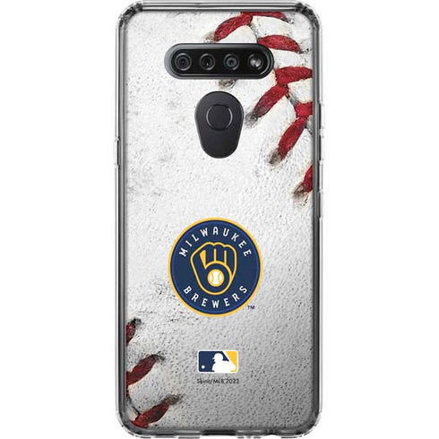 MLB Milwaukee Brewers Game Ball LG K51/Q51 Clear Case