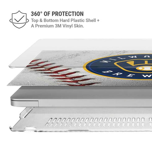 MLB Milwaukee Brewers Game Ball MacBook Air 15in (2023-2025) Case plus Skin