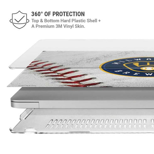MLB Milwaukee Brewers Game Ball MacBook Pro 13in (2020) Case plus Skin