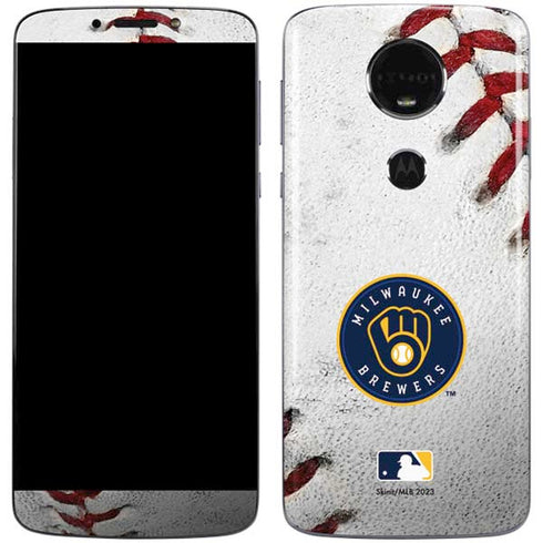 MLB Milwaukee Brewers Game Ball Moto E5 Plus Skin
