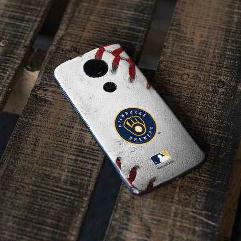 MLB Milwaukee Brewers Game Ball Moto E5 Plus Skin