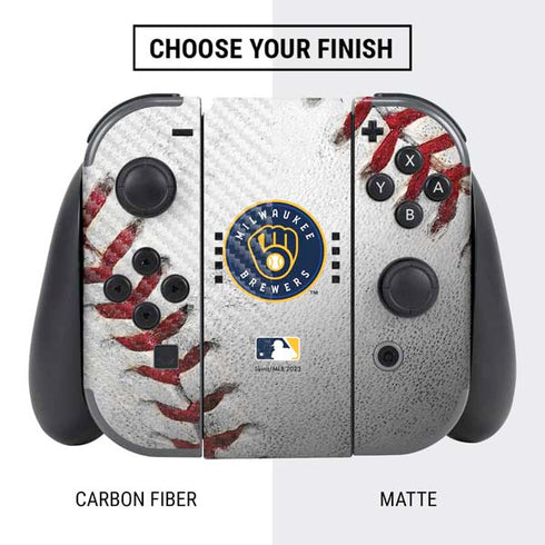 MLB Milwaukee Brewers Game Ball Nintendo Switch Bundle Skin