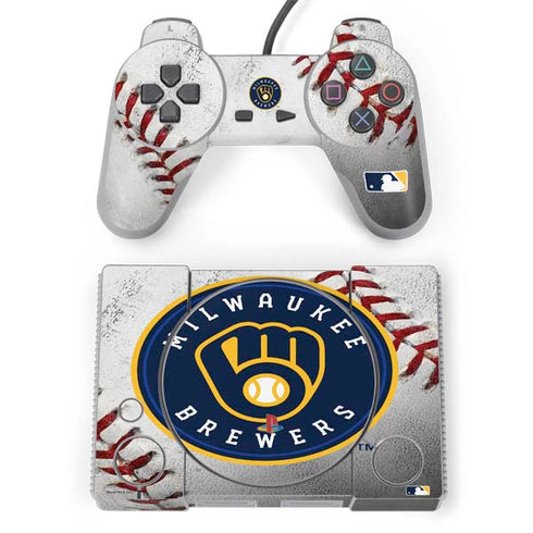 MLB Milwaukee Brewers Game Ball PlayStation Classic Bundle Skin