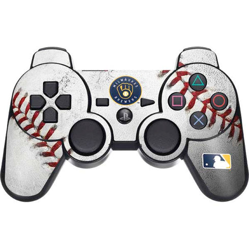 MLB Milwaukee Brewers Game Ball PS3 Dual Shock wireless controller Skin