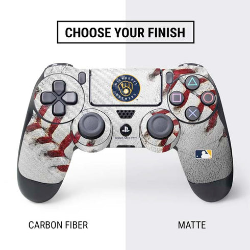MLB Milwaukee Brewers Game Ball PS4 Controller Skin