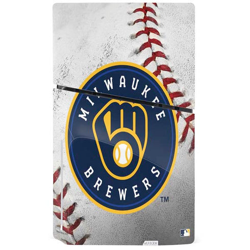 MLB Milwaukee Brewers Game Ball PS5 Slim Disk Console Skin