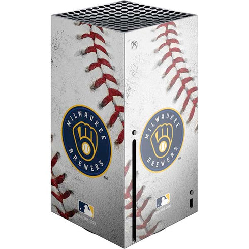 MLB Milwaukee Brewers Game Ball Xbox Series X Console Skin