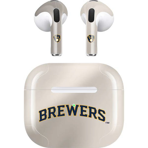 MLB Milwaukee Brewers Home Jersey Apple AirPods (3rd Gen 2021) Skin