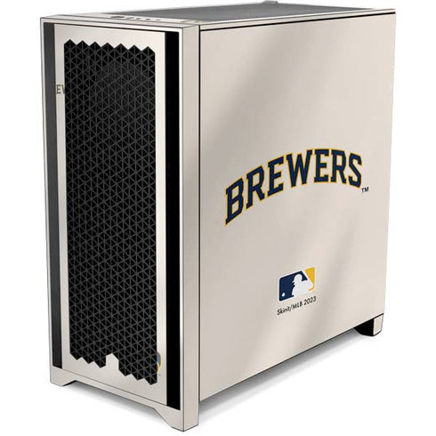 MLB Milwaukee Brewers Home Jersey Corsair 4000D Tempered Glass Mid-Tower ATX Case Skin