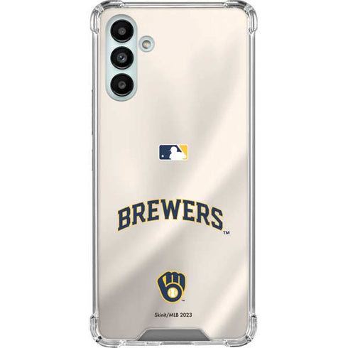 MLB Milwaukee Brewers Home Jersey Galaxy A13 5G Clear Case