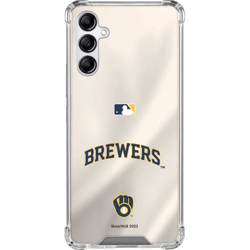 MLB Milwaukee Brewers Home Jersey Galaxy A14 5G Clear Case