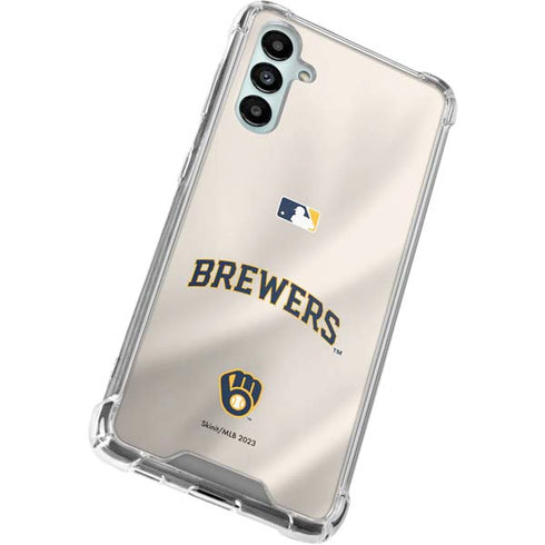 MLB Milwaukee Brewers Home Jersey Galaxy A14 5G Clear Case