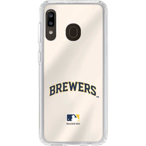 MLB Milwaukee Brewers Home Jersey Galaxy A20 Clear Case