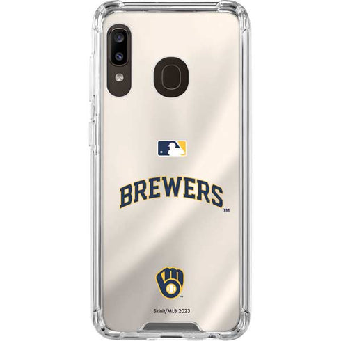 MLB Milwaukee Brewers Home Jersey Galaxy A30 Clear Case