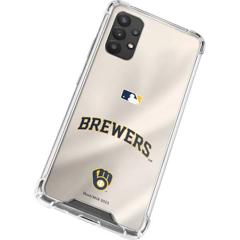 MLB Milwaukee Brewers Home Jersey Galaxy A32 5G Clear Case