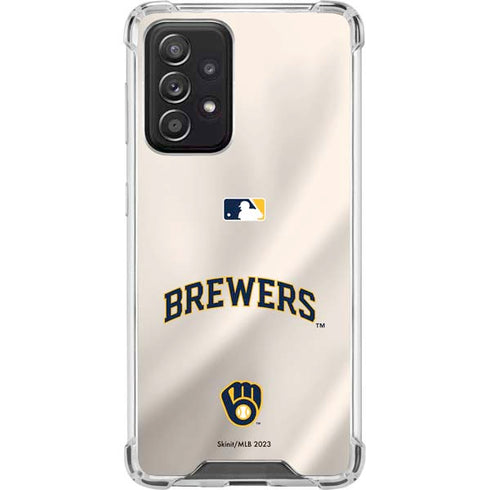 MLB Milwaukee Brewers Home Jersey Galaxy A52 5G Clear Case