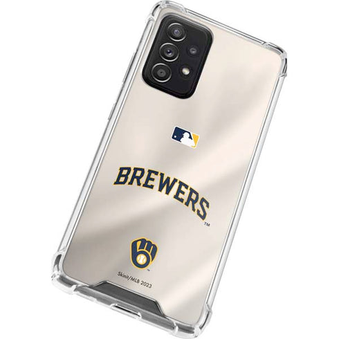 MLB Milwaukee Brewers Home Jersey Galaxy A52 5G Clear Case