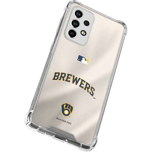 MLB Milwaukee Brewers Home Jersey Galaxy A53 5G Clear Case