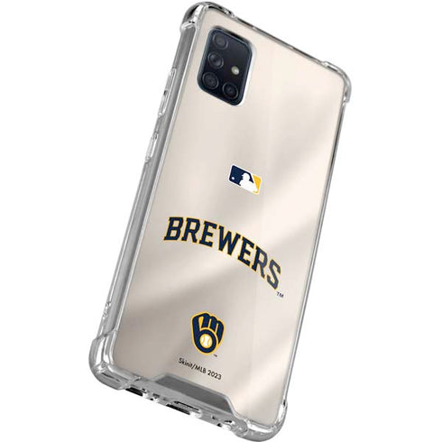 MLB Milwaukee Brewers Home Jersey Galaxy A71 5G Clear Case