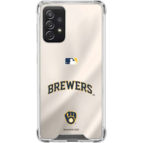 MLB Milwaukee Brewers Home Jersey Galaxy A72 5G Clear Case