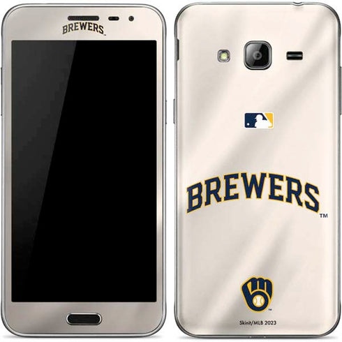 MLB Milwaukee Brewers Home Jersey Galaxy J3 Skin