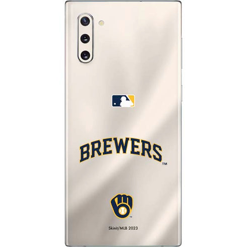 MLB Milwaukee Brewers Home Jersey Galaxy Note 10 Skin