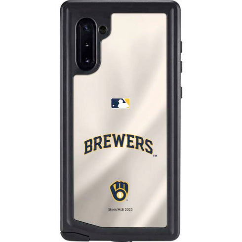 MLB Milwaukee Brewers Home Jersey Galaxy Note 10 Waterproof Case