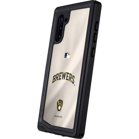 MLB Milwaukee Brewers Home Jersey Galaxy Note 10 Waterproof Case