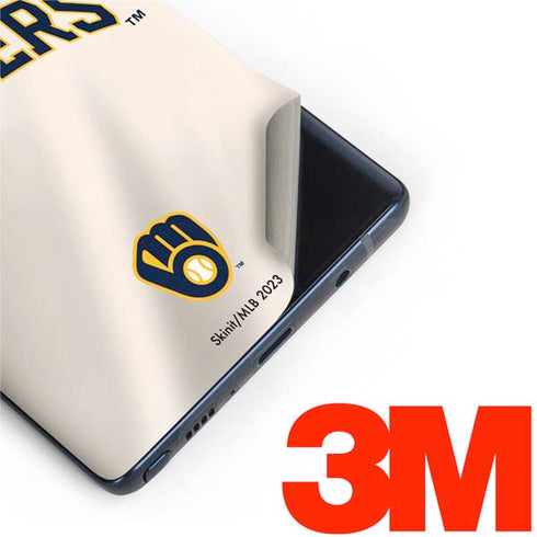 MLB Milwaukee Brewers Home Jersey Galaxy Note 9 Skin
