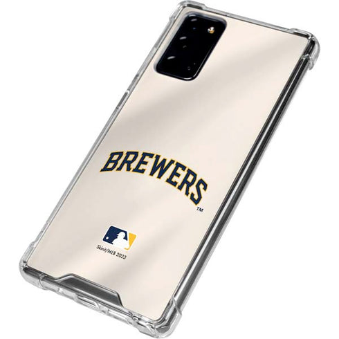 MLB Milwaukee Brewers Home Jersey Galaxy Note20 5G Clear Case