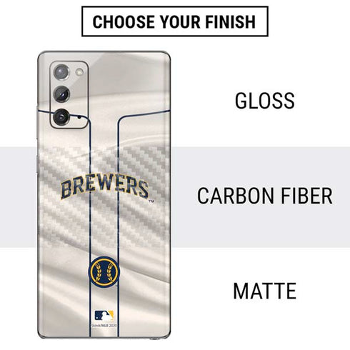 MLB Milwaukee Brewers Home Jersey Galaxy Note20 5G Skin