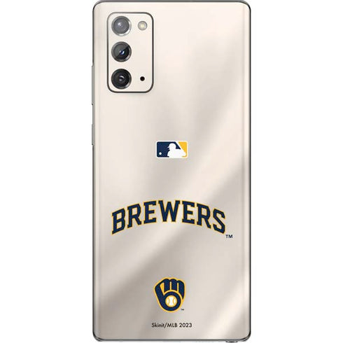 MLB Milwaukee Brewers Home Jersey Galaxy Note20 5G Skin