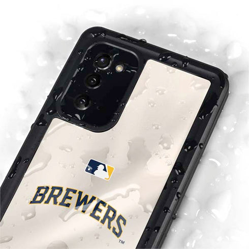MLB Milwaukee Brewers Home Jersey Galaxy Note20 5G Waterproof Case