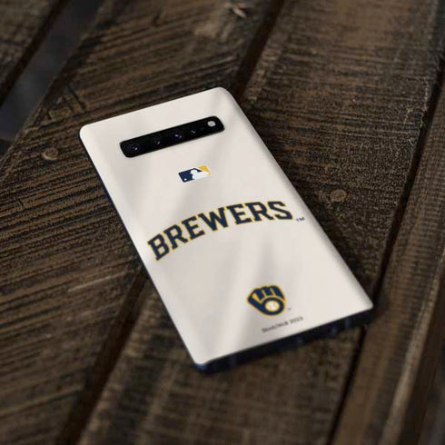 MLB Milwaukee Brewers Home Jersey Galaxy S10 Plus Skin
