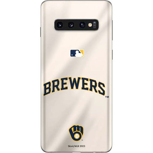 MLB Milwaukee Brewers Home Jersey Galaxy S10 Skin