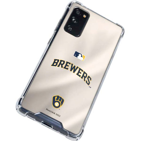 MLB Milwaukee Brewers Home Jersey Galaxy S20 FE Clear Case