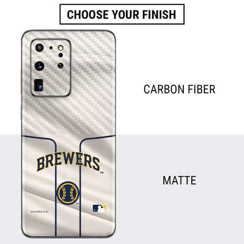 MLB Milwaukee Brewers Home Jersey Galaxy S20 Ultra 5G Skin