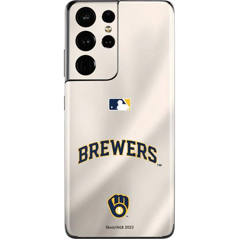 MLB Milwaukee Brewers Home Jersey Galaxy S21 Ultra 5G Skin