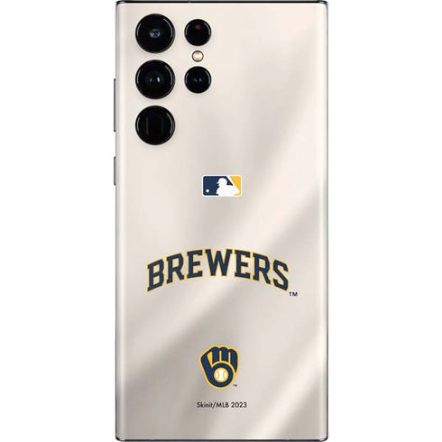MLB Milwaukee Brewers Home Jersey Galaxy S22 Ultra Skin