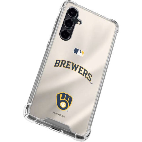 MLB Milwaukee Brewers Home Jersey Galaxy S23 FE Clear Case