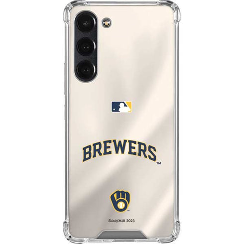 MLB Milwaukee Brewers Home Jersey Galaxy S23 Plus Clear Case